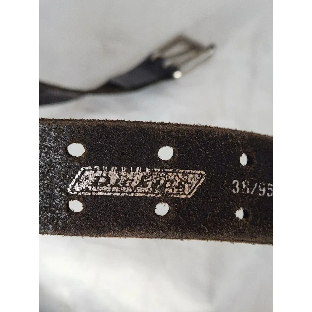 Dickies Genuine Leather 2 Prong Work‎ Belt Black Men's Size 38 /  95